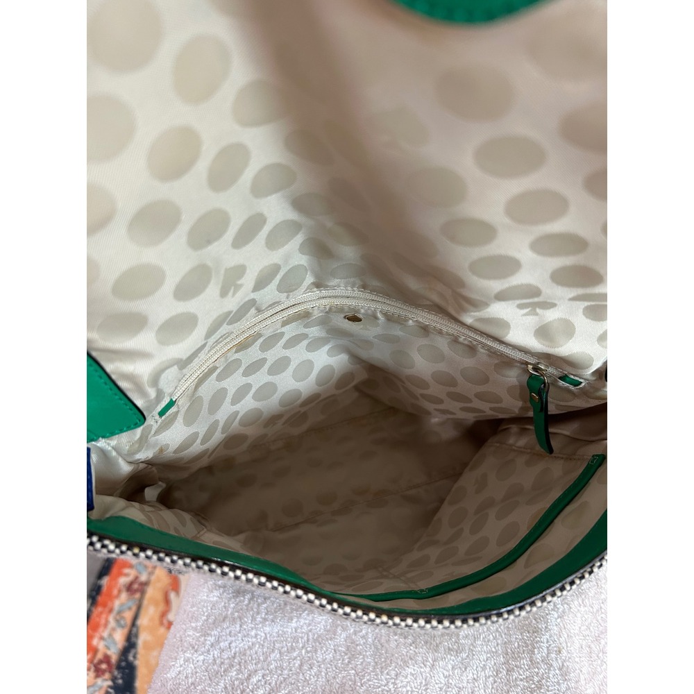 Kate Spade NY Carter Caden St. Crossbody Bag Green Blue Tweed Colorblock Sample - Picture 4 of 16